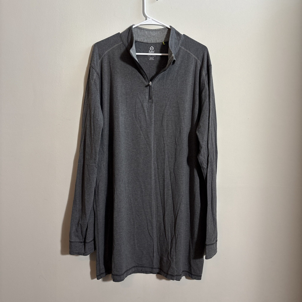 EUC MEN’S TASC QUARTERZIP SWEATER SIZE 2XLT XXLT GREY